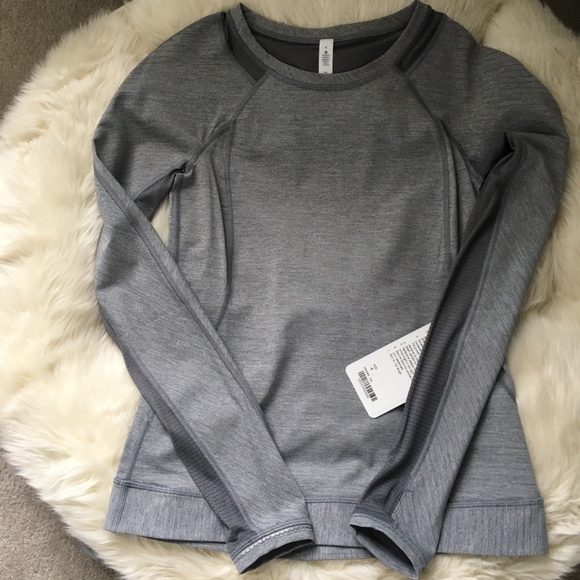 Lululemon Run for gold LS, 4, Gray NWT - Picture 1 of 8